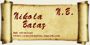 Nikola Bataz vizit kartica